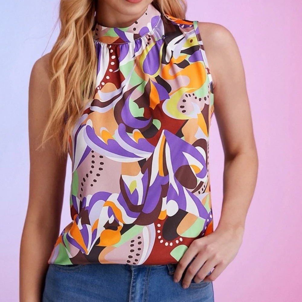 New ALLOVER print sleeveless top - Picture 5 of 5